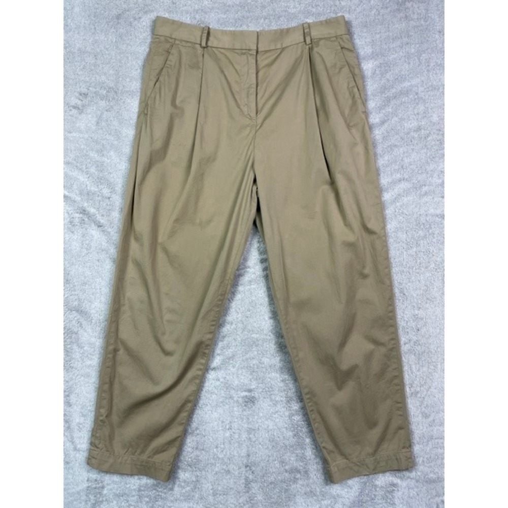 Everlane Women's Khaki Tan Cotton Twill Utility Casual Pants Size 8 Wide Leg